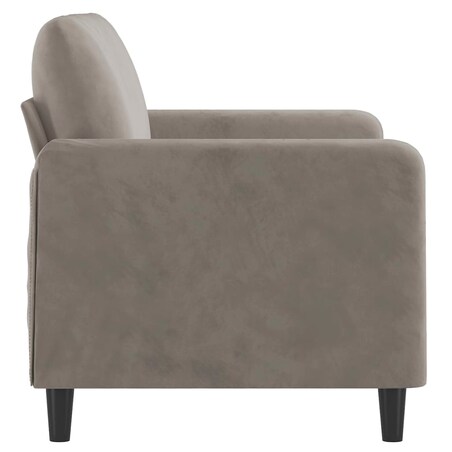 vidaXL Sofa 2-osobowa, jasnoszara, 120 cm, tapicerowana aksamitem