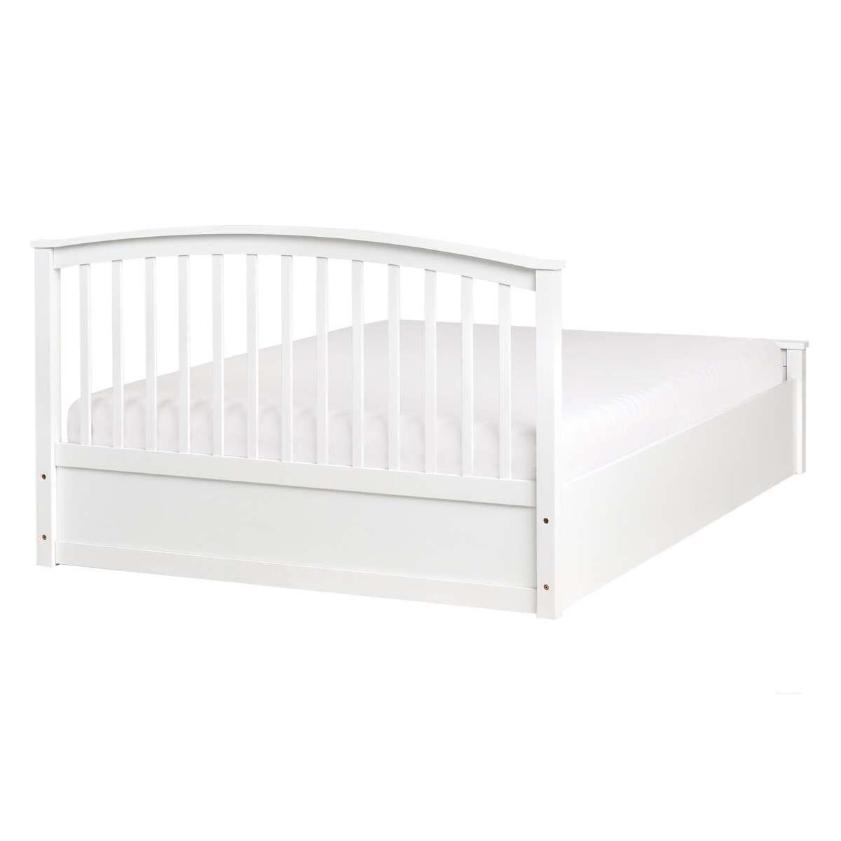 Łóżko z pojemnikiem Drewno sosnowe CLARBEC 140 x 200 cm Biały