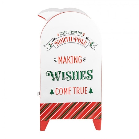 Skrzynka na listy świąteczna Letters to Santa 20x20x41 cm