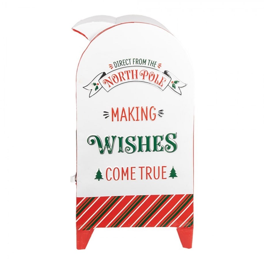 Skrzynka na listy świąteczna Letters to Santa 20x20x41 cm