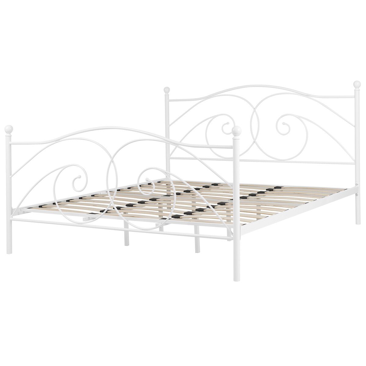 Łóżko Metal DINARD 180 x 200 cm Biały