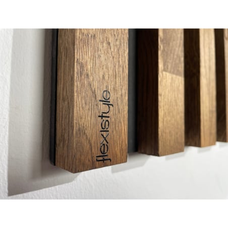 Drewniany wieszak na klucze Lamele 60cm brązowy