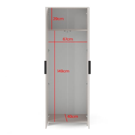 Beżowa garderoba Napoli wersja 4 panele Trinity 30