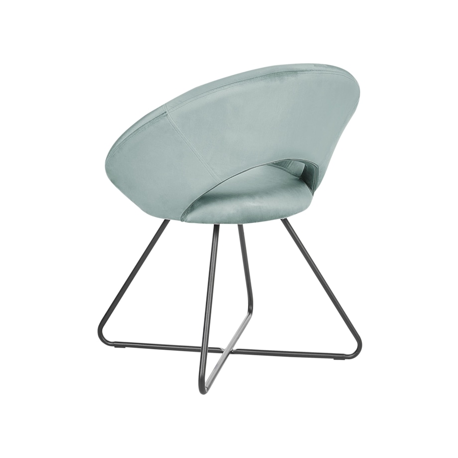 Krzesło welurowe miętowe RACHEL