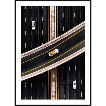 Poster Story, Plakat, Obraz - Autostrada z Lotu Ptaka, wymiary 21 x 30 cm
