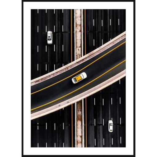 Poster Story, Plakat, Obraz - Autostrada z Lotu Ptaka, wymiary 21 x 30 cm