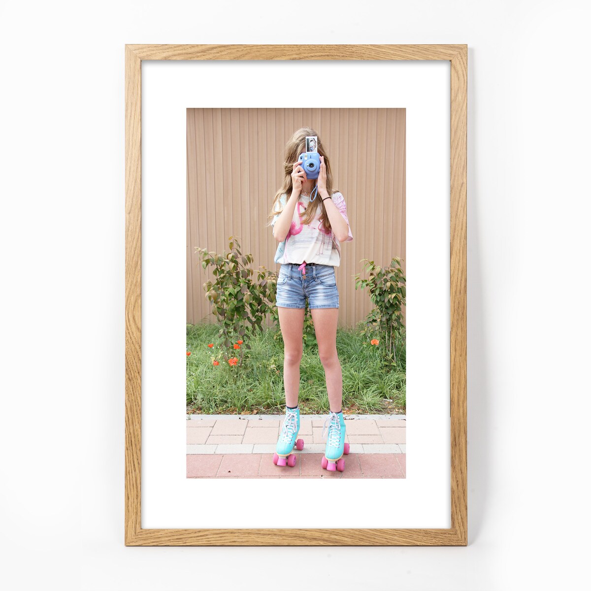 Ramka na zdjęcia 40x60 cm dębowa rama MDF z plexi do powieszenia pion poziom klasyczna prostokątna ramka FRAMAI®