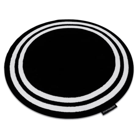 Dywan HAMPTON Ramka koło czarny koło 160 cm