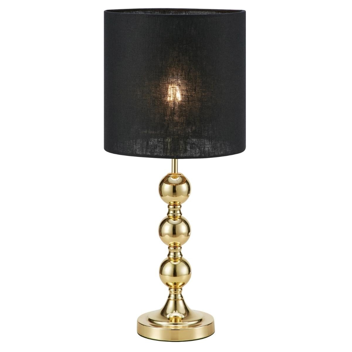 Lampka stojąca Octo 108574 Markslojd materiałowy abażur czarny złoty