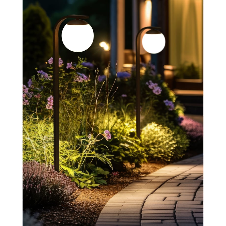 Lampa ogrodowa słupek KULSI Czarny