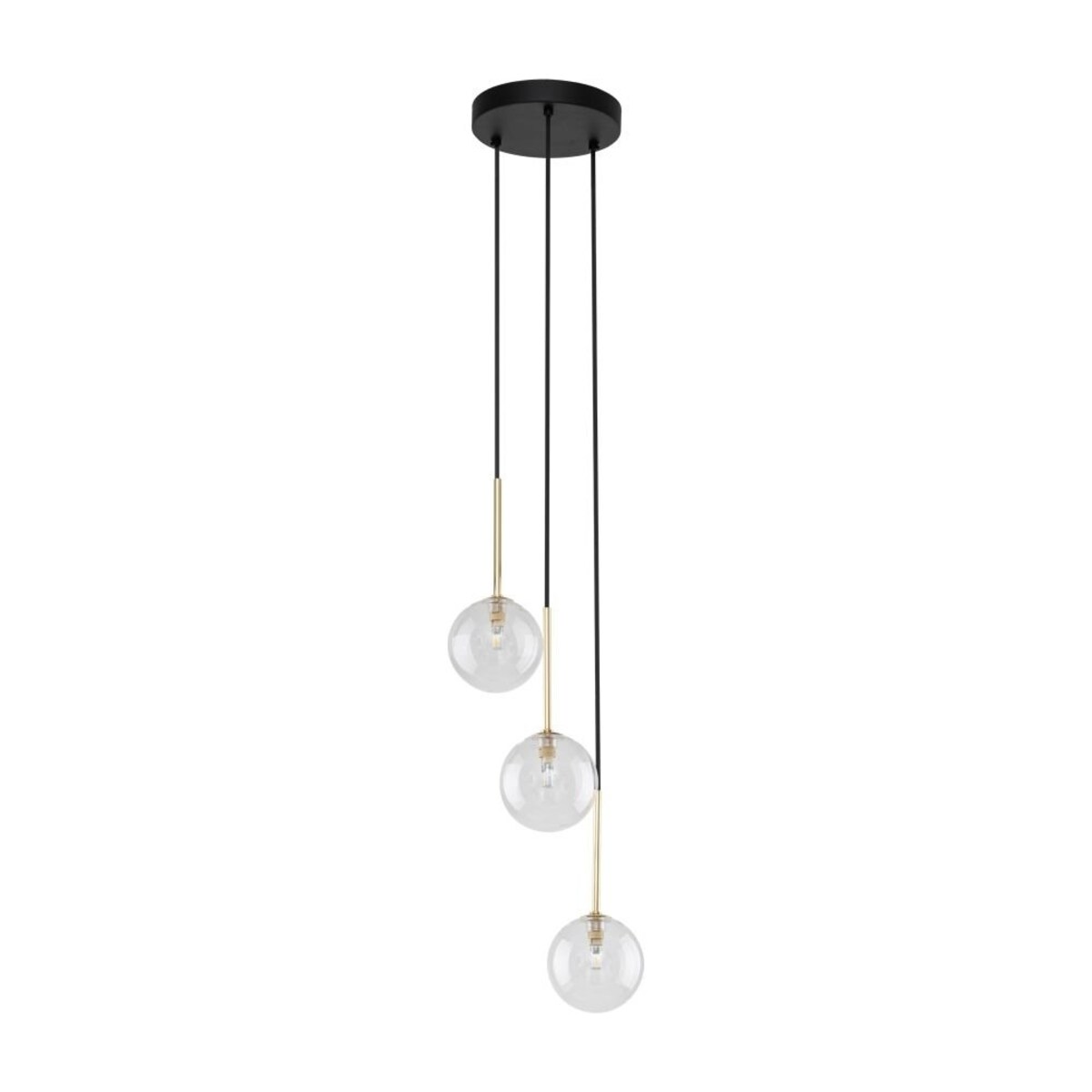 Lampa wisząca TK Lighting NILOS 5942 czarno-złota 3xG9 regulowana do salonu i jadalni