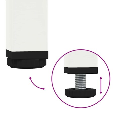 vidaXL Szafka RTV, biała, 101,5x39x43,5 cm, stal walcowana na zimno