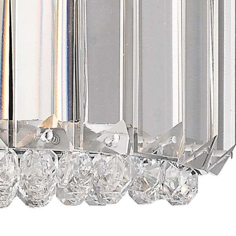 Kinkiet LAMPA ścienna PRINCE W0360-01A-B5AC Zumaline kryształowa OPRAWA półokrągła glamour crystal przezroczysta