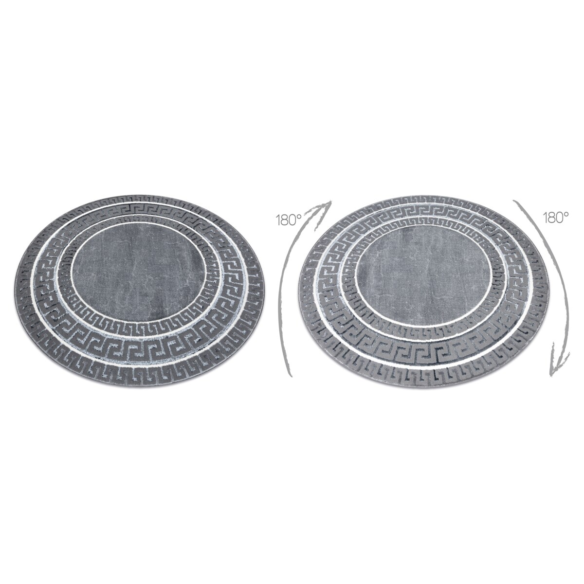 Dywan ALLURE 1960 koło, Grecki klucz, ramka koło 120 cm