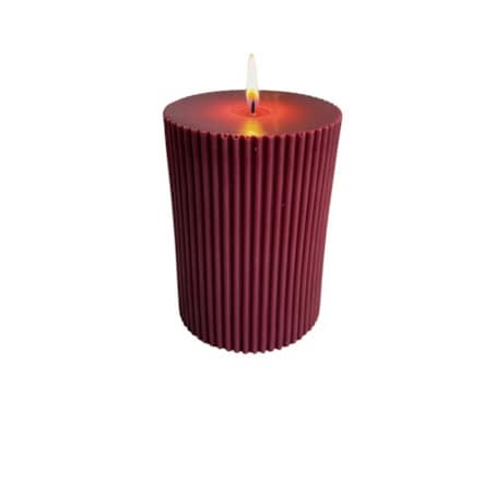 Świeca ekologiczna sojowa dekoracyjna walec "Burgundy Touch" 100x70mm