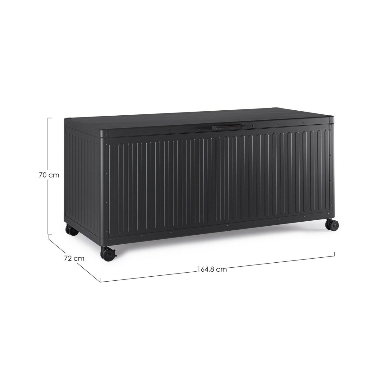 BIZZOTTO skrzynia ogrodowa OCEAN CHARC czarna