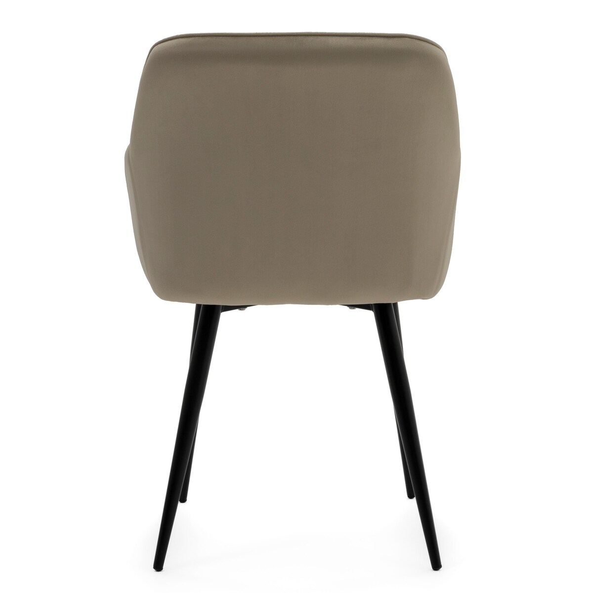 Krzesło tapicerowane welurowe LAGO velvet aksamit ciemnobeżowe