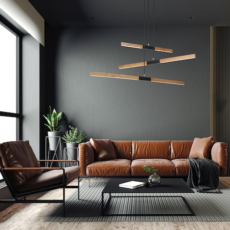 Lampa sufitowa wisząca Light Prestige Lugano brązowy LED 3000K 1 szt.