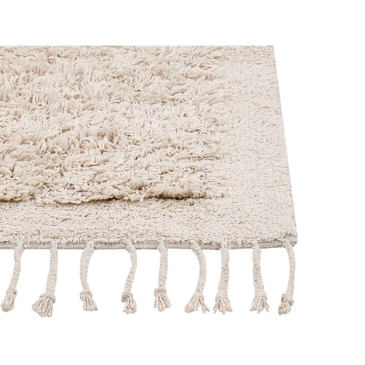 Dywan shaggy bawełniany 140 x 200 cm beżowy BITLIS