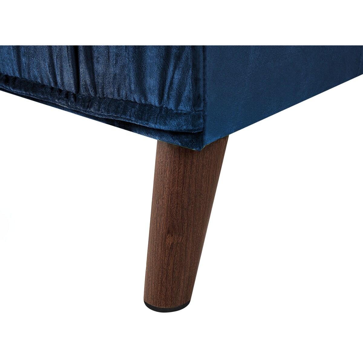 Narożnik welurowy lewostronny niebieski GRENA