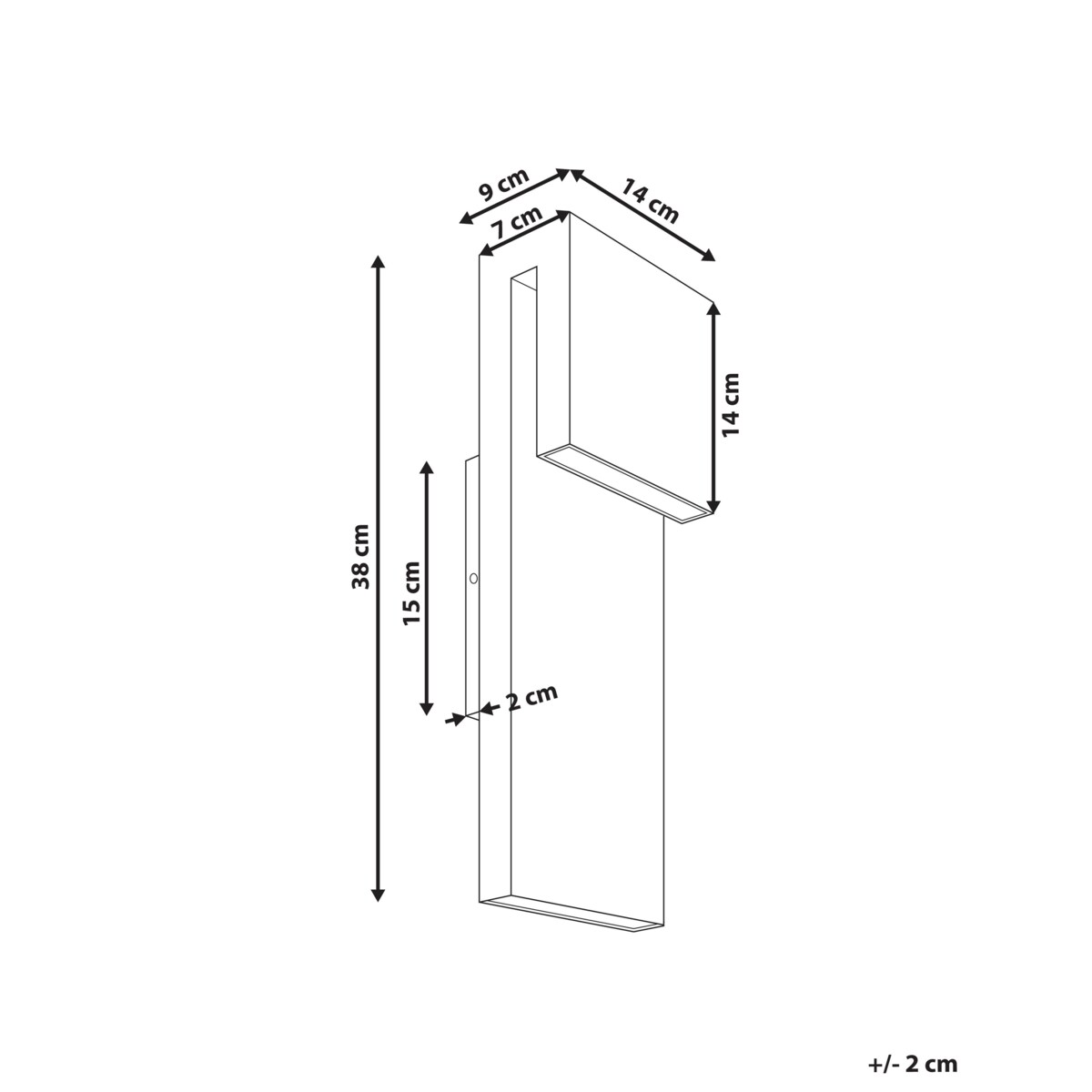 Lampa ścienna ogrodowa LED LIMONLU Czarny