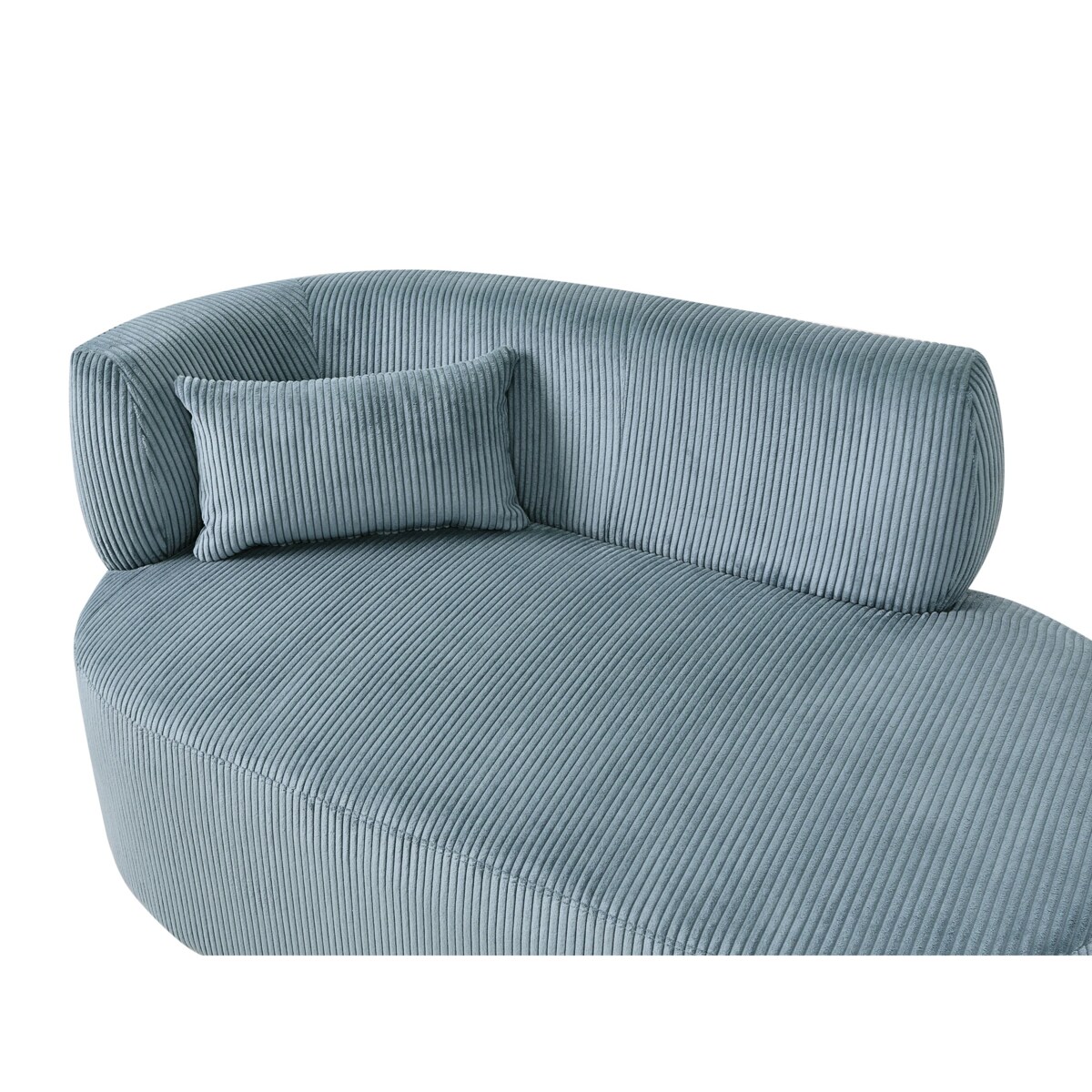 Szezlong lewostronny VANVEY Sztruks Niebieski