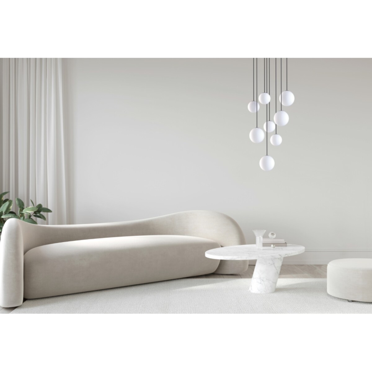 Salonowy klosz Cameleon Snowball 120 10267 Nowodvorski kulisty biały