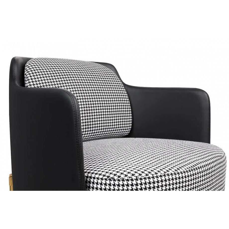 Salonowy fotel wypoczynkowy Venice ze złotą podstawą, King Home