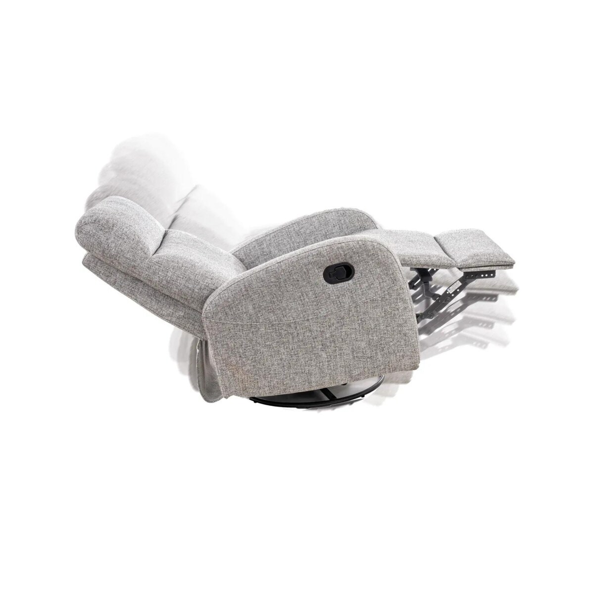 Fotel rozkładany OLIMP szary obrotowy