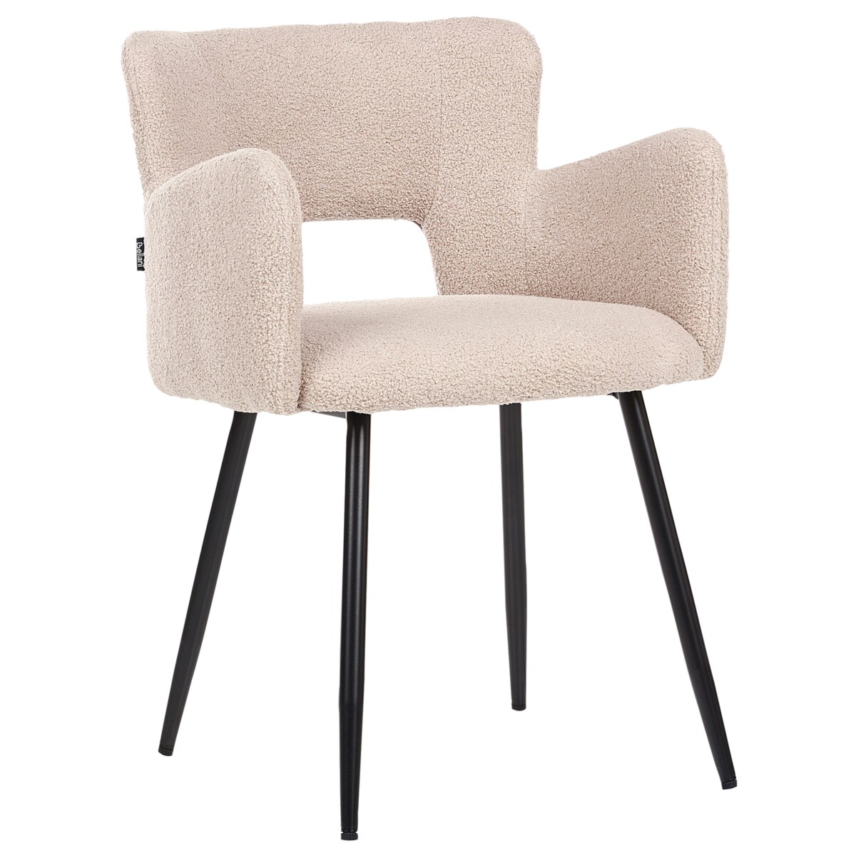 Zestaw 2 krzeseł do jadalni SANILAC Boucle Beżowy