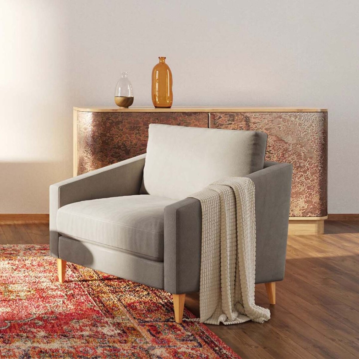 Karoto fotel Beżowy