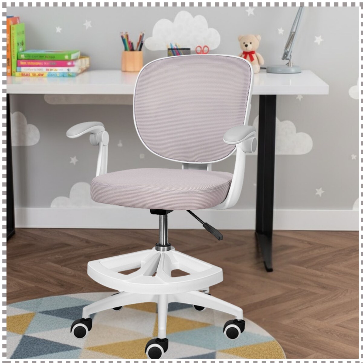 Fotel obrotowy biurowy do biurka krzesło dziecięce ergonomiczny młodzieżowy