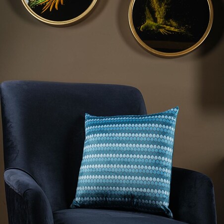 Poszewka dekoracyjna 43x43 turkusowa, łuski