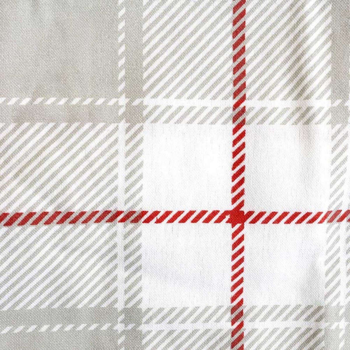Pościel flanelowa 220x200 Skandia White, czerwona w białą kratę, Flanelove, Darymex