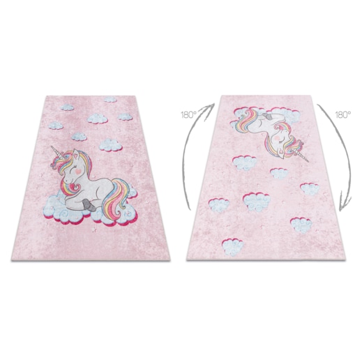 Dywan do prania JUNIOR 51855.804 Jednorożec, 140x190 cm