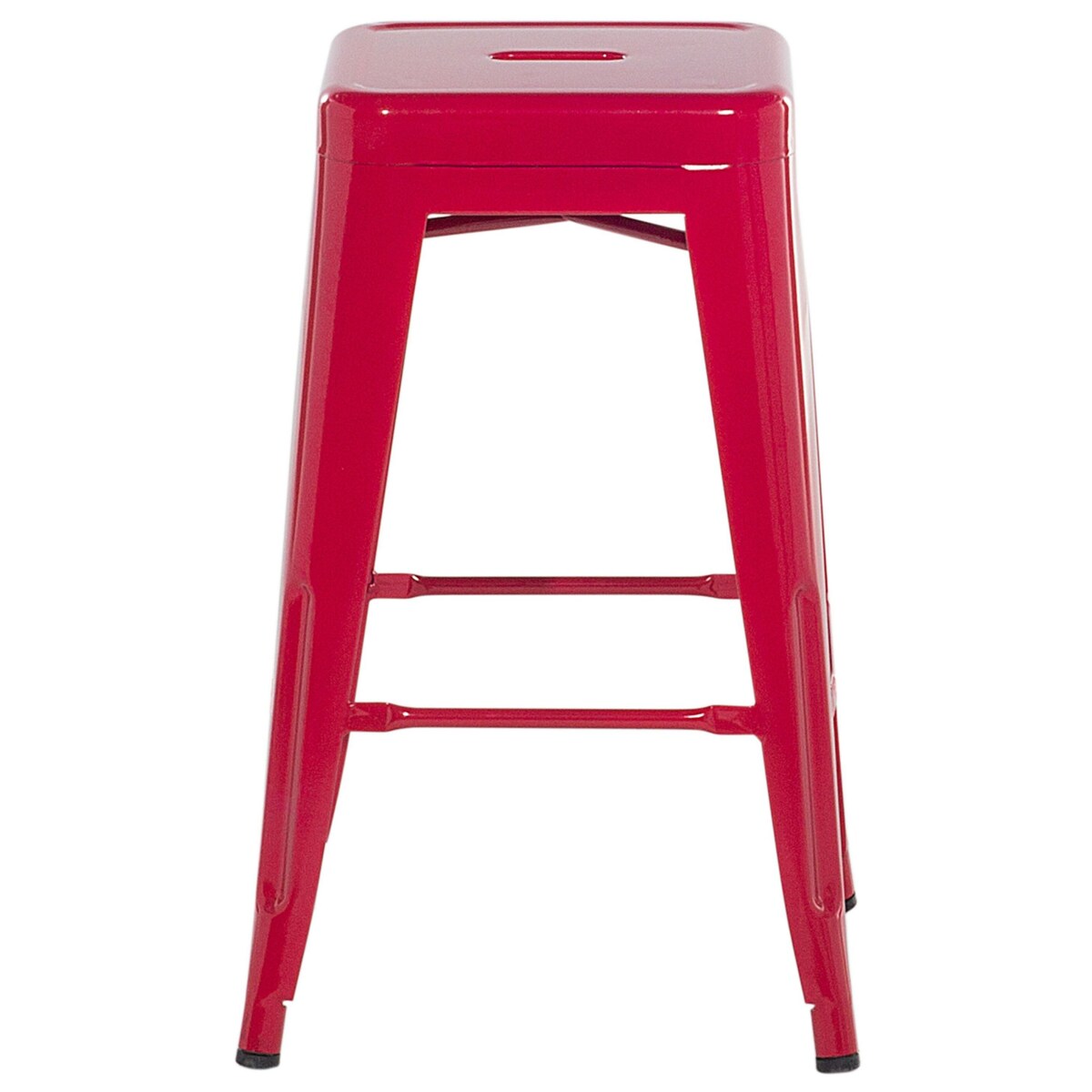 Zestaw 2 stołków barowych metalowych 60 cm czerwony CABRILLO