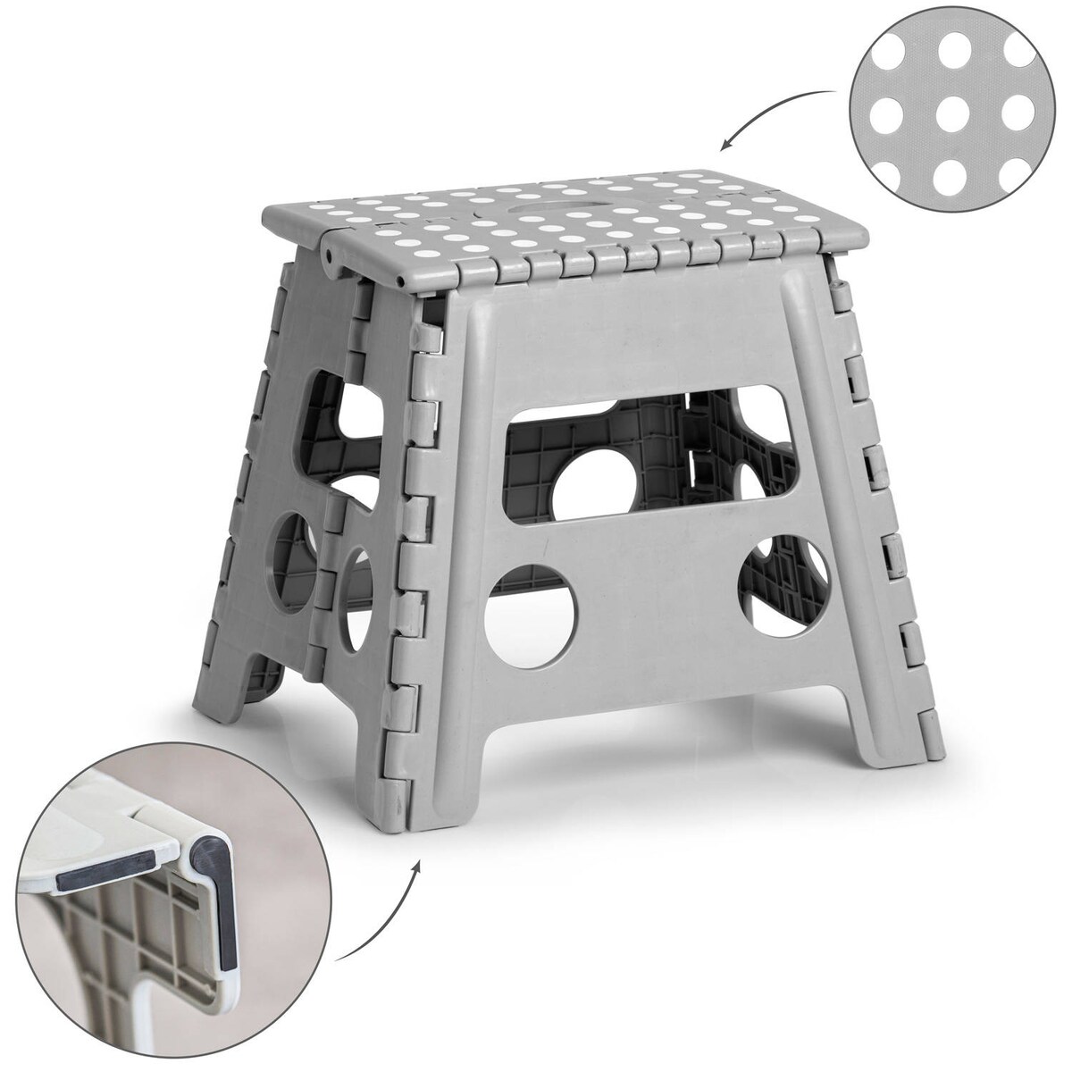 stołek antypoślizgowy składany, 37 x 30 x 32 cm, ZELLER
