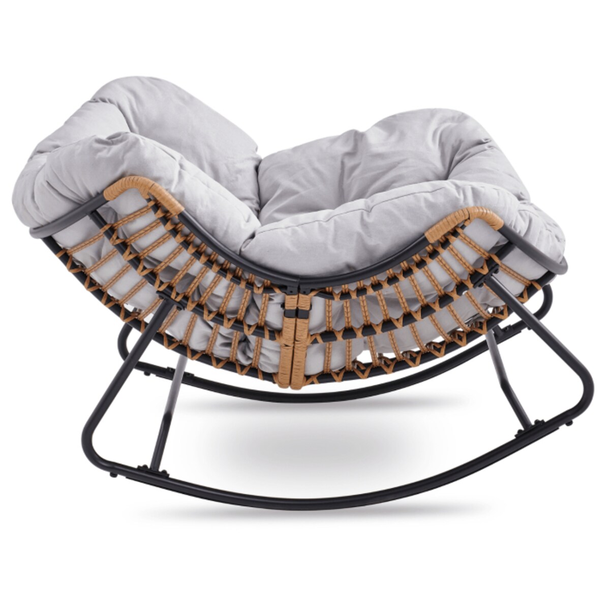 Fotel Leżak Ogrodowy Bujany Bujak Leżanka Do Salonu Na Taras ELTON Szary