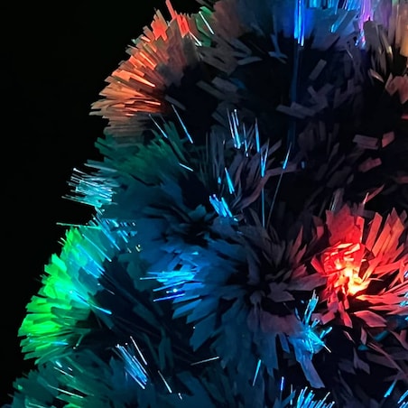 vidaXL Choinka z lampkami, biało-niebieska, 64 cm, włókno optyczne