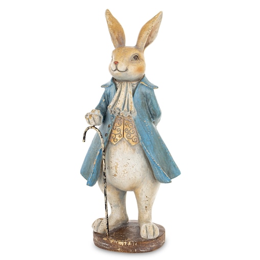 Figurka - królik w niebieskim płaszczu 26x12x9,5 cm CONTENIDO