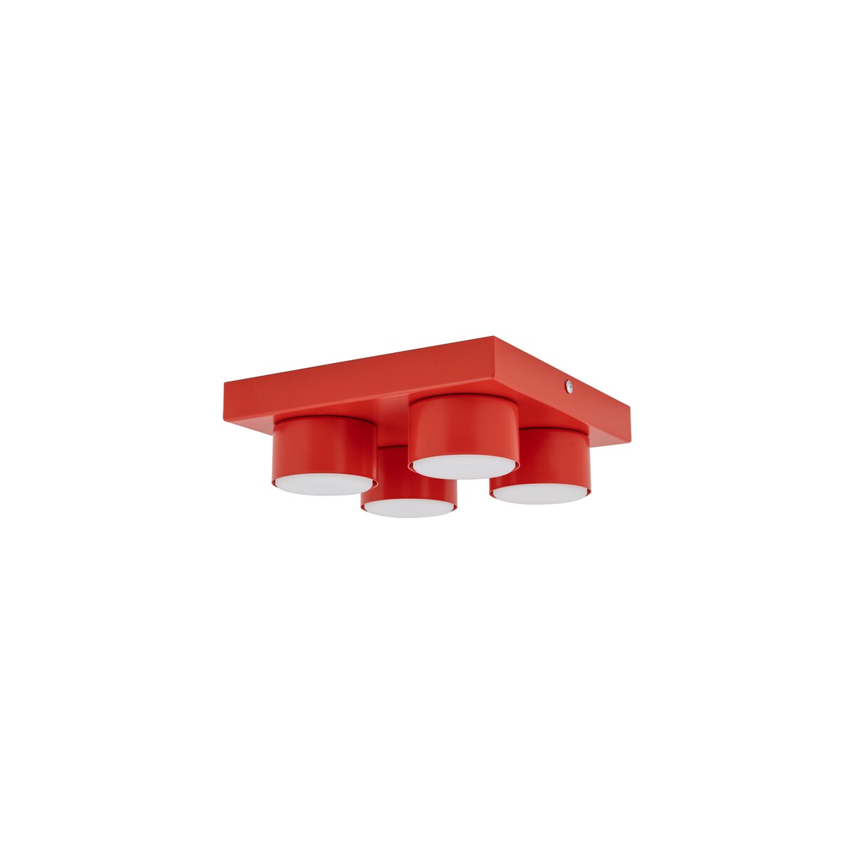 Lampa sufitowa BRIX RED 11293 TK Lighting, nowoczesna czerwona lampa sufitowa do salonu i sypialni