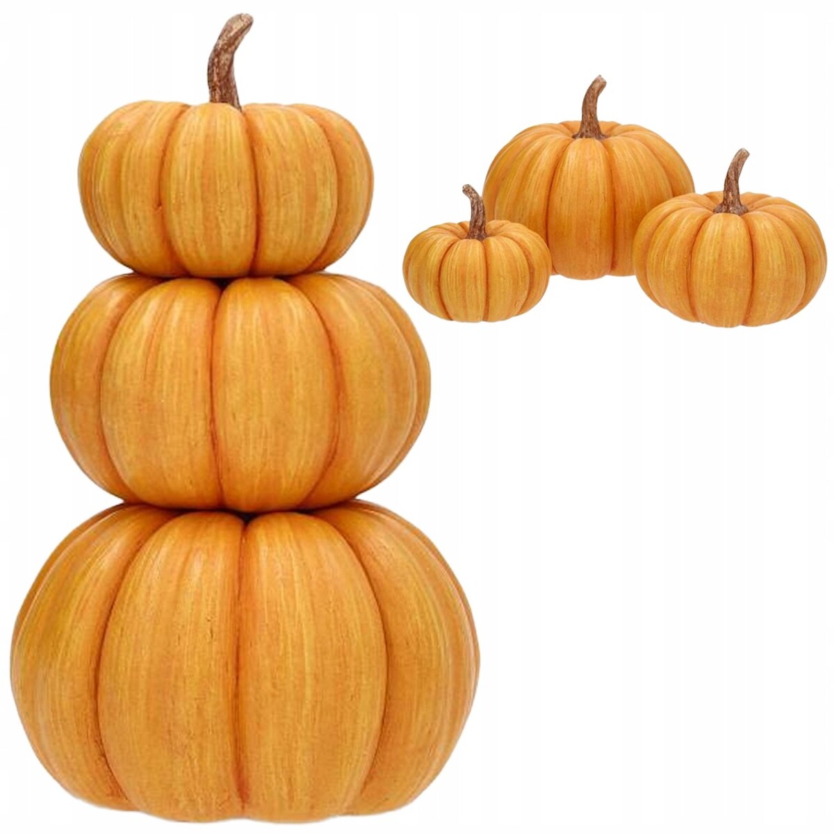 FIGURKA DYNIA 3 szt POMARAŃCZOWA NA HALLOWEEN JESIEŃ BALKON OGRODOWA 26cm