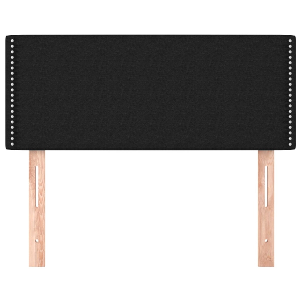 vidaXL Zagłówek do łóżka, czarny, 90x5x78/88 cm, tkanina