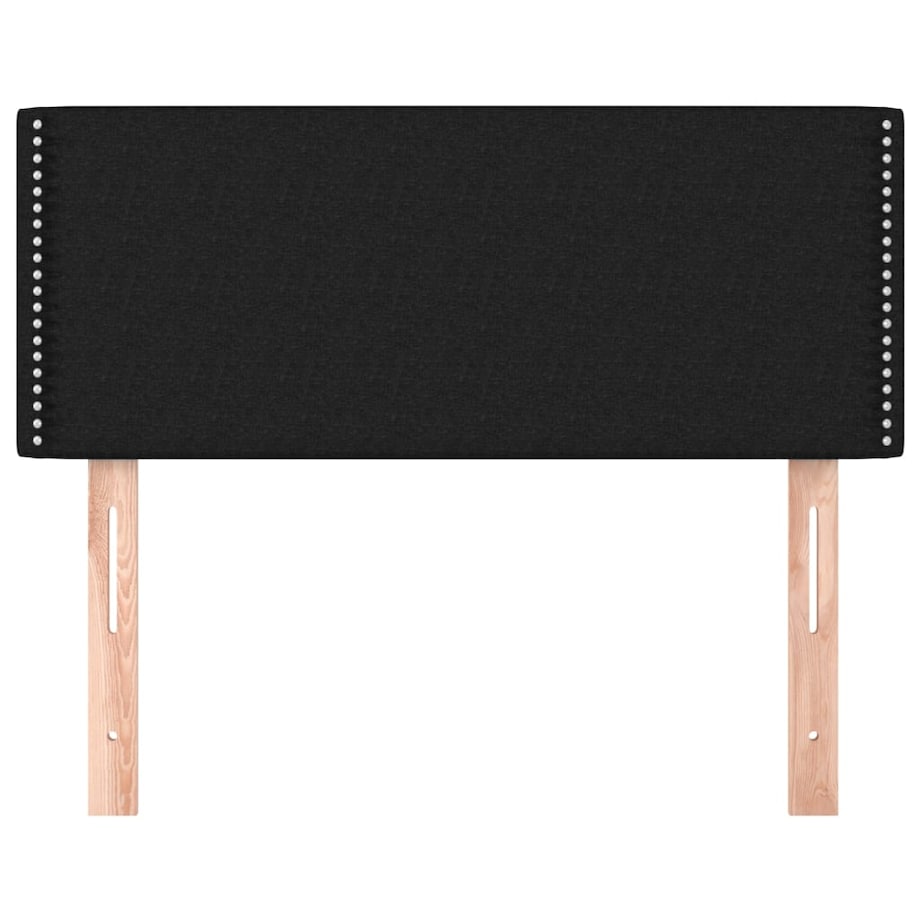 vidaXL Zagłówek do łóżka, czarny, 90x5x78/88 cm, tkanina