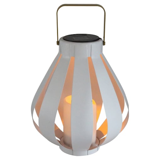 Ogrodowy lampion solarny LED Ahobro 313232 3000K biały