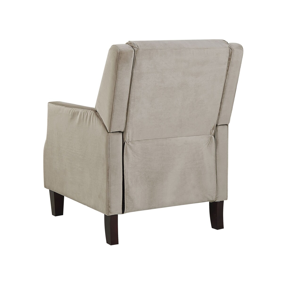 Fotel rozkładany welurowy beżowoszary EGERSUND