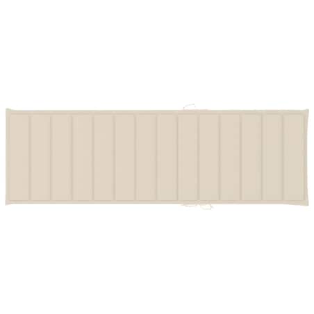 vidaXL Podwójny leżak z kremowymi poduszkami, impregnowana sosna