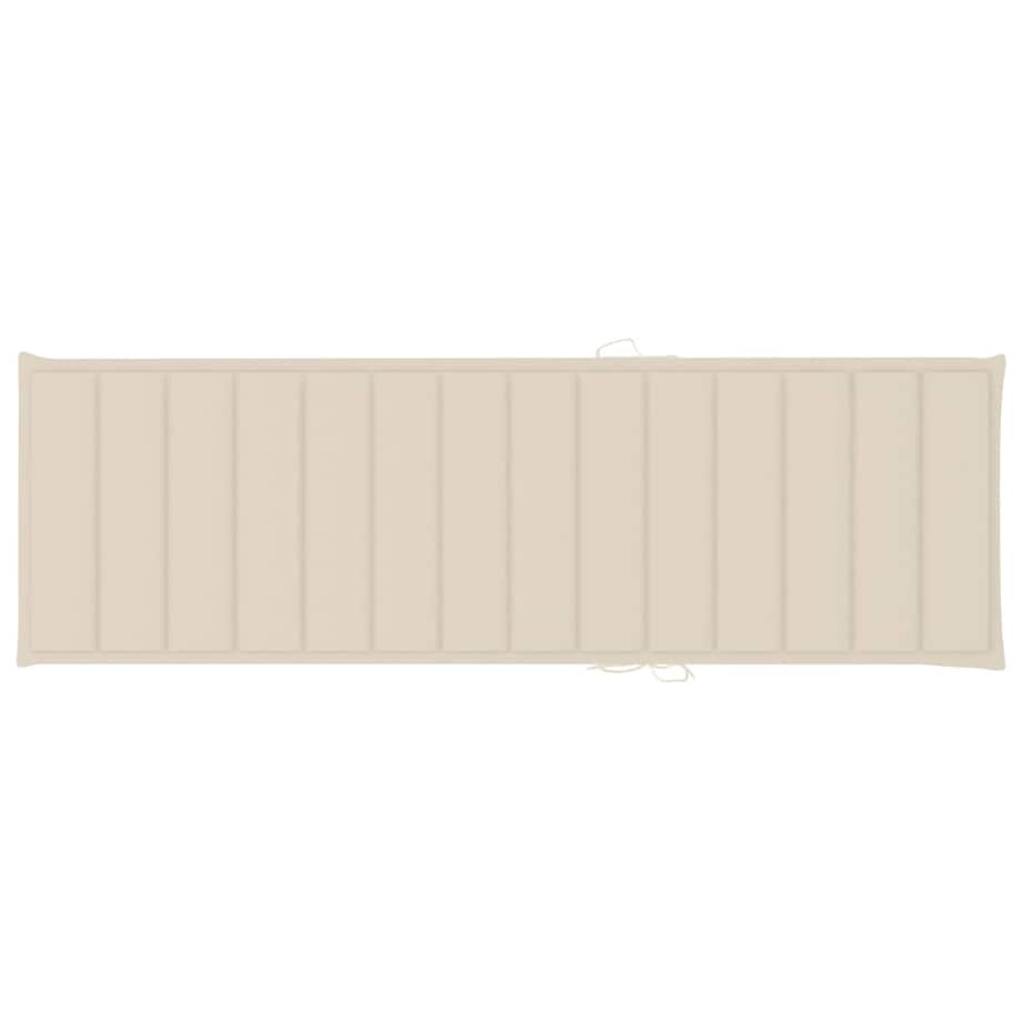 vidaXL Podwójny leżak z kremowymi poduszkami, impregnowana sosna