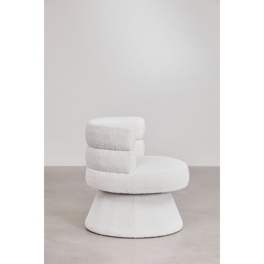 Fotel wypoczynkowy, obrotowy, bouclé Protea