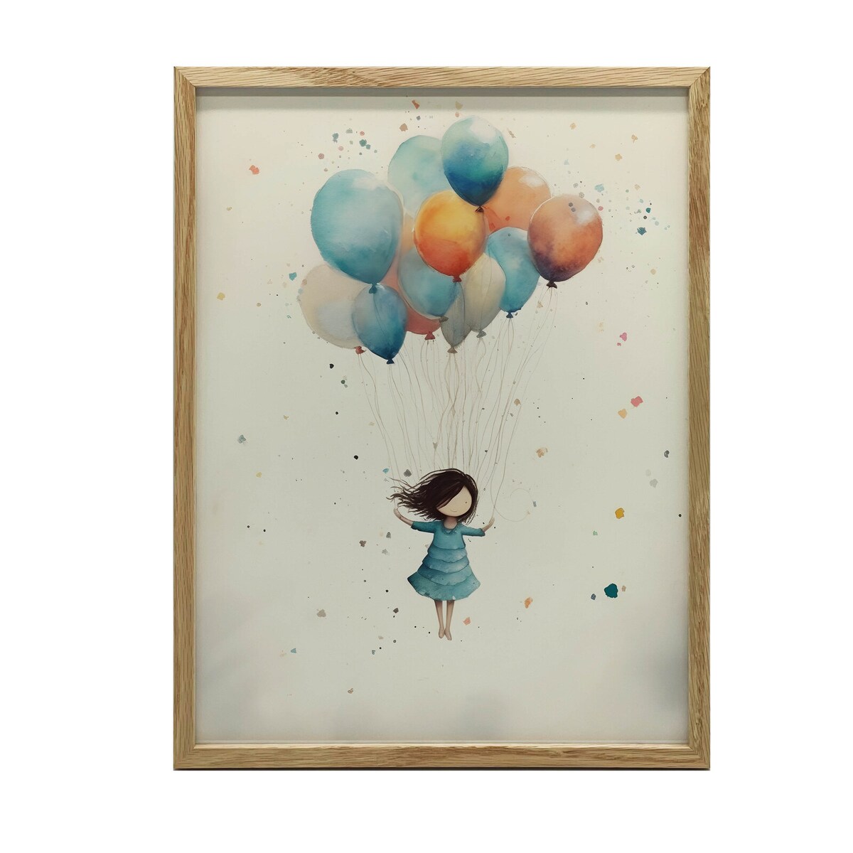 Unosząca się w Marzeniach, 40x50 cm, rama drewniana jasny dąb, papier matowy 230 gsm